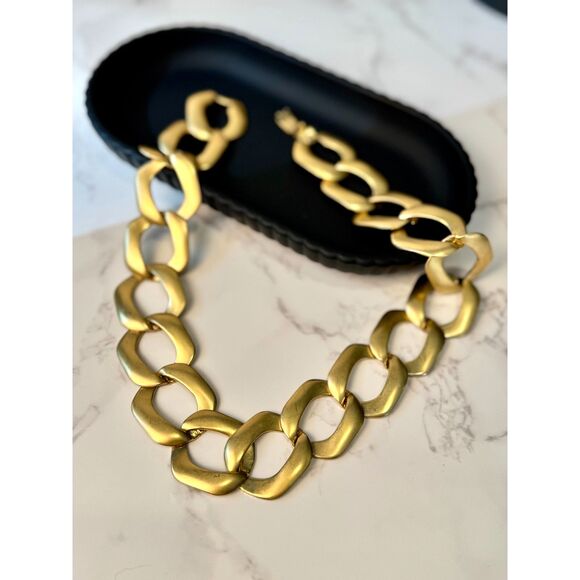 Vintage Matte Collar Necklace - Picture 1 of 6
